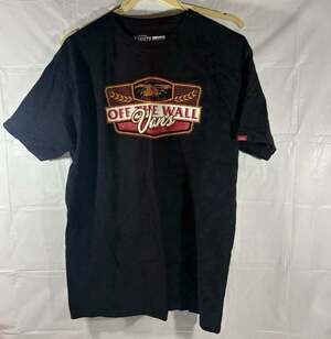 Vans Off The Wall Men’s T-Shirt Size Medium Black Graphic Tee Since 1966 Vintage